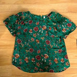 Floral Green Blouse
